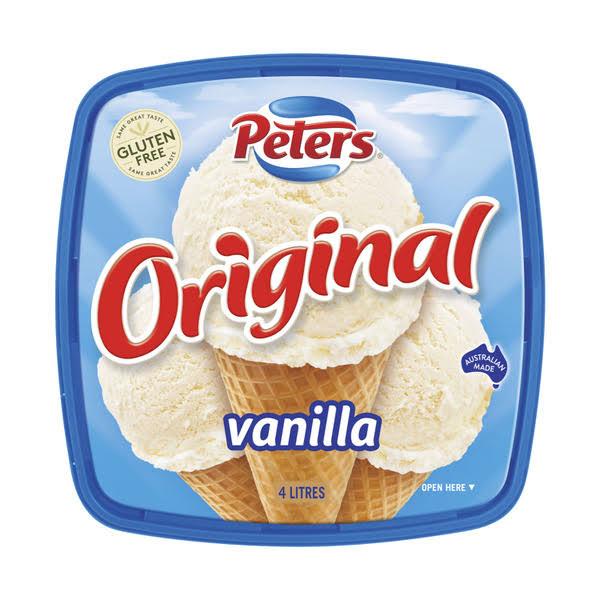 Peters Gluten Free Original Vanilla Ice Cream Tub 4L