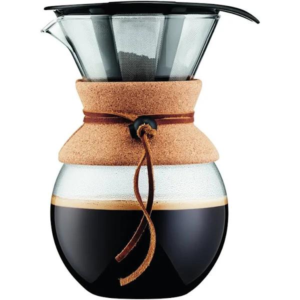 Bodum Pour Over Coffee Maker With Permanent Filter 1L Cork