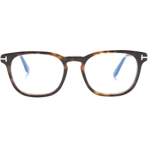 Tom Ford Eyewear Blue Block square-frame Glasses - Brown