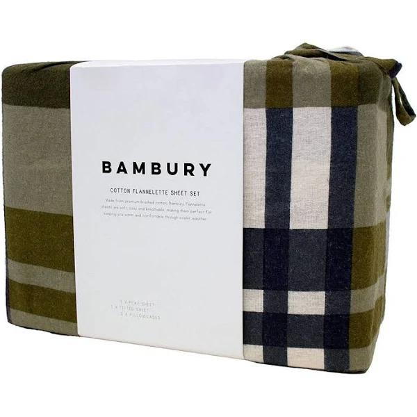 Bambury Devin Flannelette Sheet Set - King