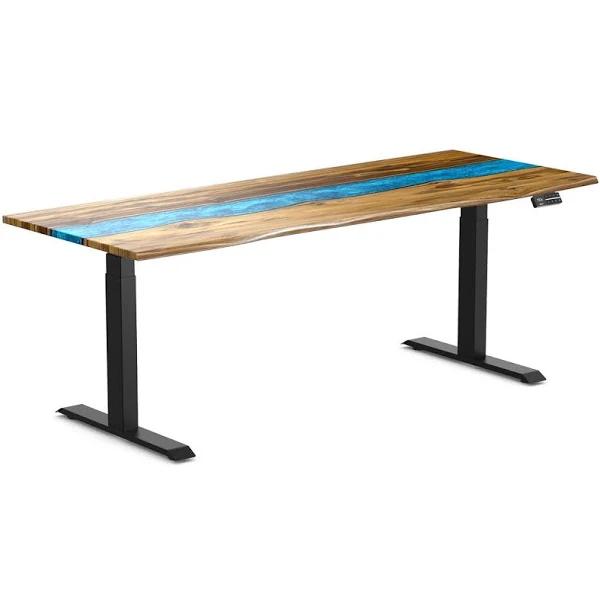 Desky Dual Resin Hardwood Sit Stand Desk