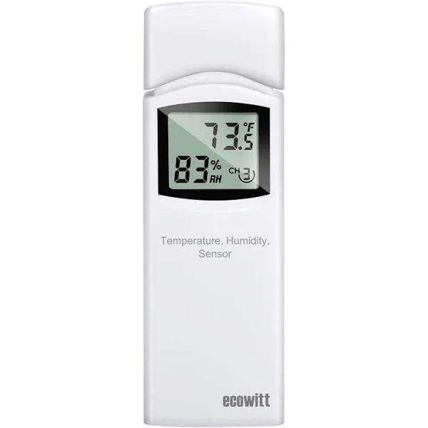 ECOWITT WN31 Wireless Multi-Channel Thermometer and Hygrometer Sensor, Indoor and Outdoor Temperature & Humidity Gauge With LCD Display, Remote App