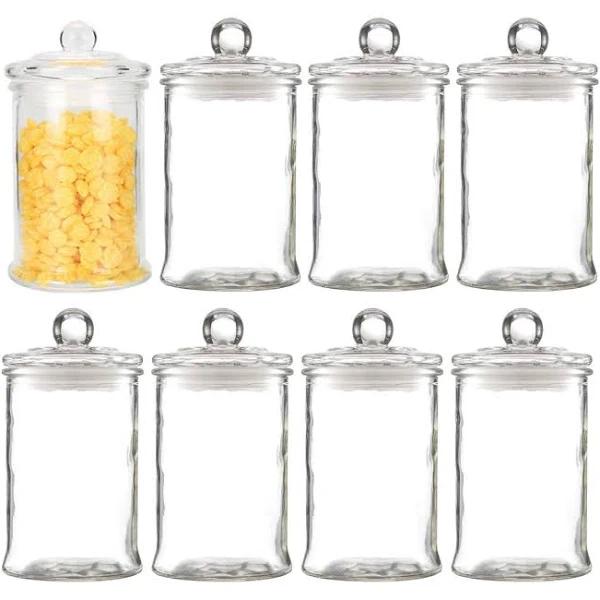 Glass Apothecary Jar 1300mL[12 Pack] Candy Lollies Wedding Buffets Candle Making Kitchen Canister Food Storage Container Decorative Elegant Home Decor