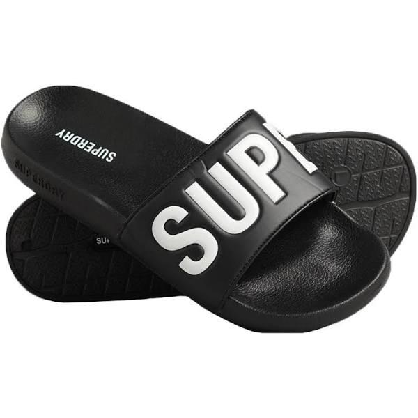 Superdry Code Core Slides Black White - L