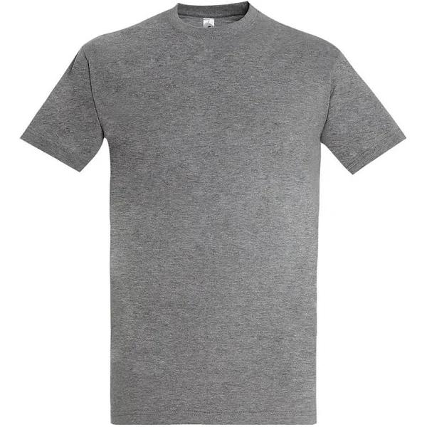 SOLS Mens Imperial Heavyweight Short Sleeve T-Shirt (Grey Marl) (3XL)