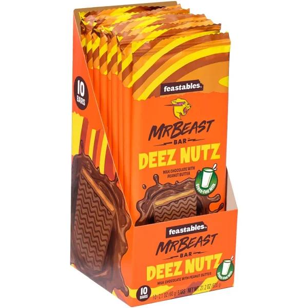 Mr Beast Deez Nutz Feastable Bar - 10 Bars