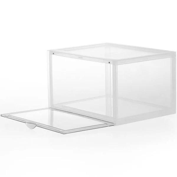 BJWD Premium Shoe Box Sneaker Display Storage Case Clear Plastic Boxes Side Stackable Translucent 1pc - AfterPay & zipPay Available