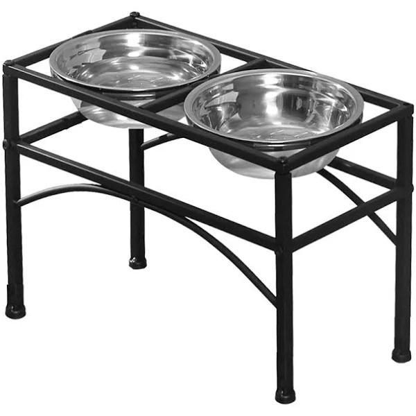 PaWz Dual Elevated Raised Pet Dog Feeder Bowl Stainless Steel Food Water Stand