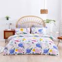 Dreamaker 100% Cotton Sateen Quilt Cover Set Lily in Purple Print King