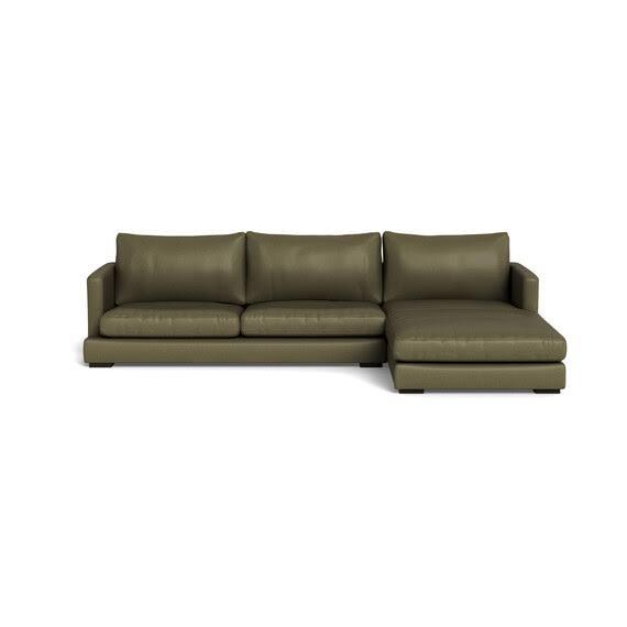 Long Island Leather Modular Sofa Green by Freedom