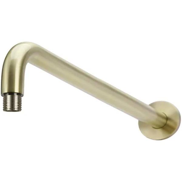 Meir Round Wall Shower Curved Arm 400mm Tiger Bronze