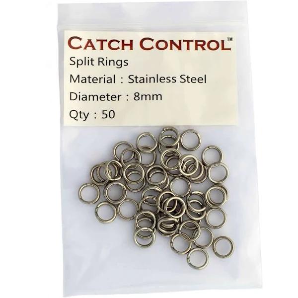 Catch Control Split Rings Stainless Steel 50pk