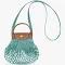 Longchamp Le Pliage Filet XS Knit Crossbody Bag Lagoon