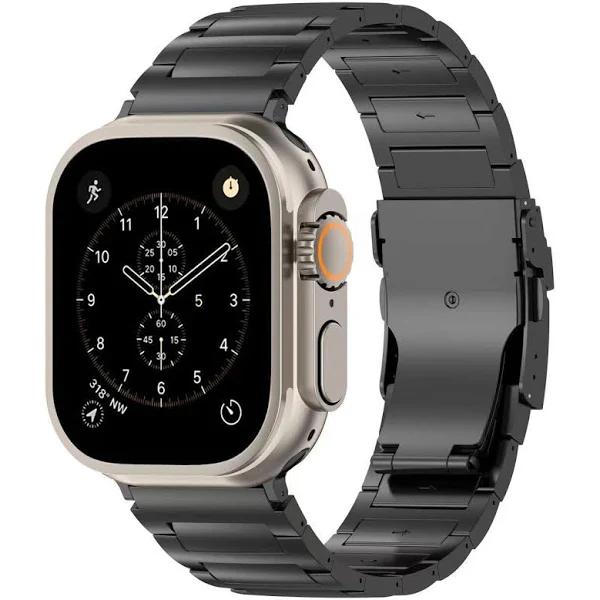 Synsing Titanium Ultra 2 Band Compatible for Apple Watch Ultra 49mm 45mm 44mm 42mm 41mm 40mm 38mm, Titanium Metal Strap Replacement with Secure