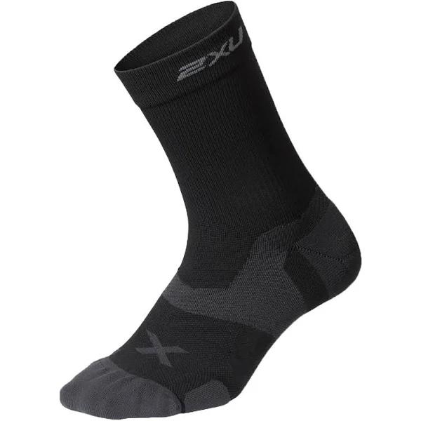 2XU Vectr Cushion Crew Socks - Black/Titanium L