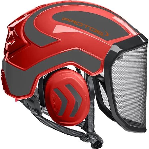 Protos Integral Arborist Helmet (Colour: Red/Grey)