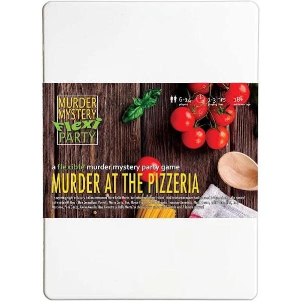 Murder Mystery Flexi Party Murder at The Pizzeria 6-14 Player Dinner Party Game