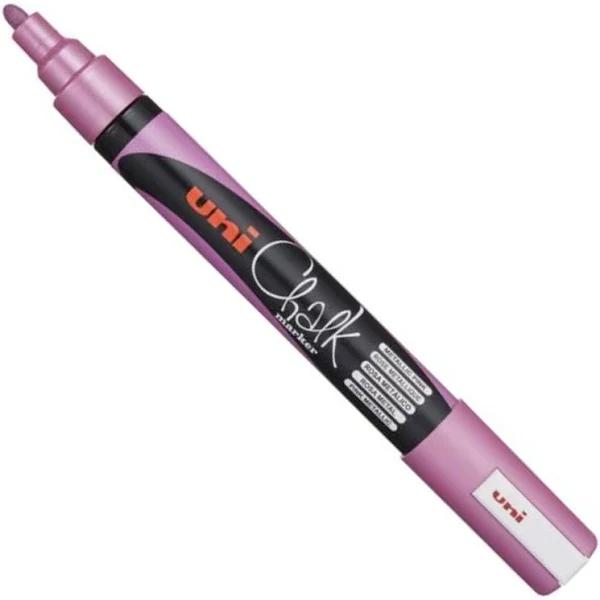 Uni Liquid Chalk Marker Bullet Tip Metallic Pink