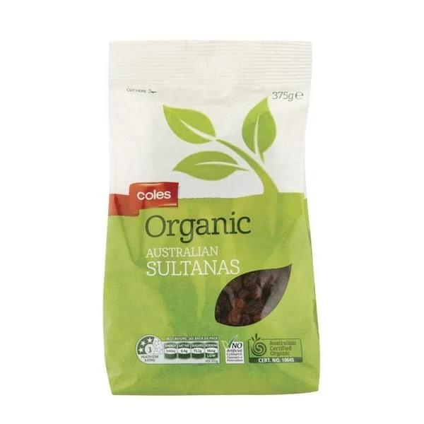 Coles Organic Australian Sultanas 375g