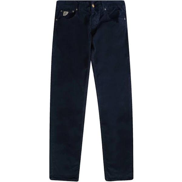 Lois - Navy Sierra Needle Cord Trousers - 32/32