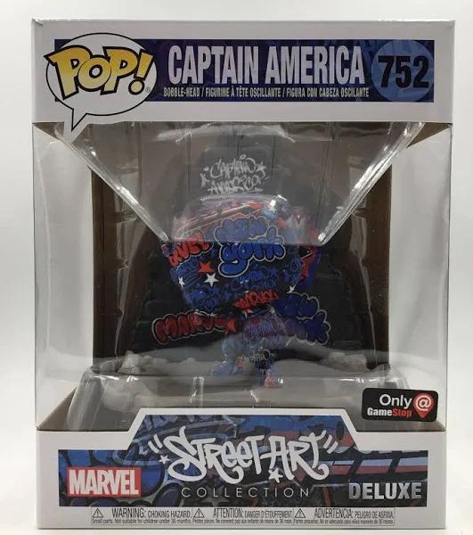 Captain America Graffiti Deco US Exclusive Pop! Deluxe