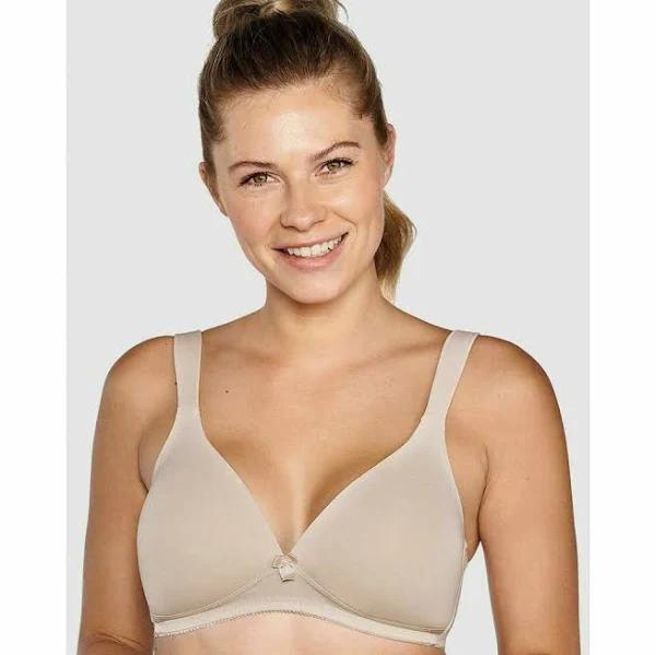 Naturana Padded Wirefree T-Shirt Bra with Wide Straps Light Beige / 22C