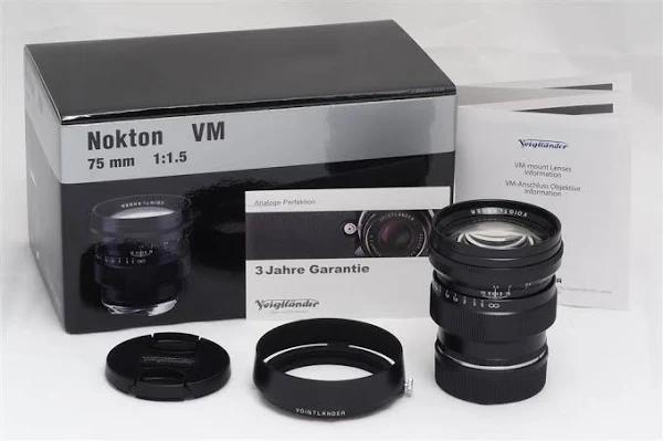 Voigtlander 75mm f/1.5 Nokton Aspherical VM Lens For Leica M, Black