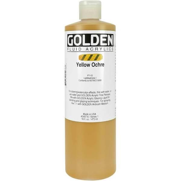 Golden Fluid Acrylic 473ml Yellow Ochre