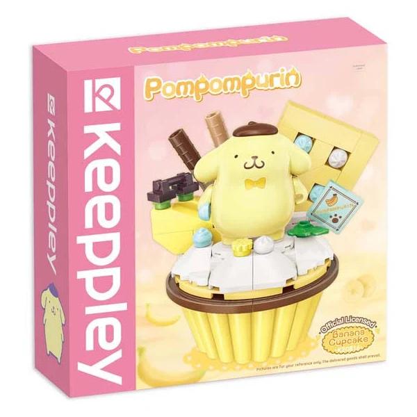 Keeppley Sanrio Pompompurin Cupcake Building Blocks Toy Set