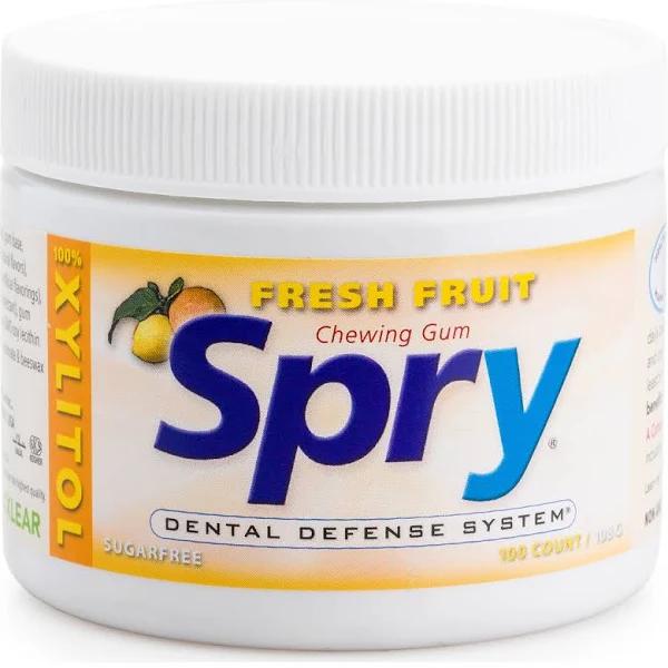 Spry Chewing Gum - Fresh Fruit - 100 Count