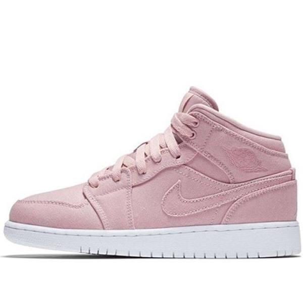 (Grade School) Air Jordan 1 Retro Mid 'Pink' 554725‐620