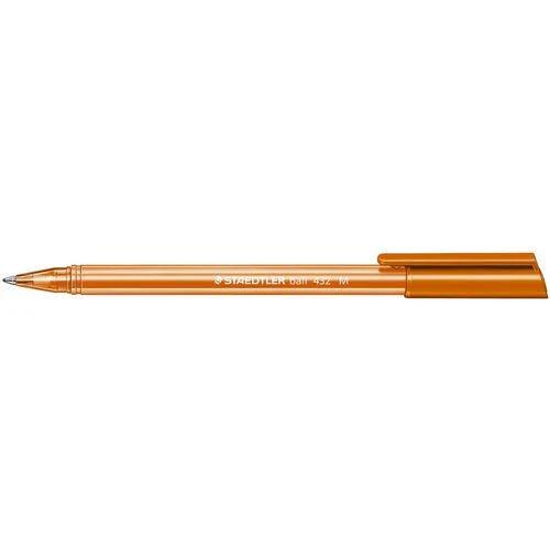 Staedtler 432 Triangular Ballpoint Stick Pen Medium Orange Box 10