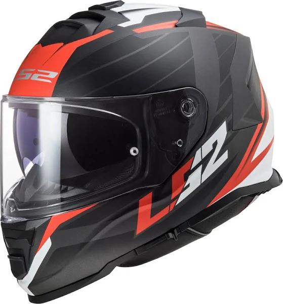 LS2 FF800 Storm Nerve Helmet, black-red, Size XS for Men