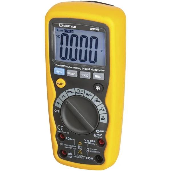 IP67 True RMS Autoranging Cat IV Digital Multimeter