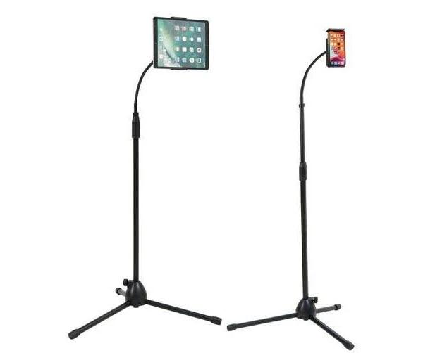 Flexible Gooseneck Tablet Floor Stand Tripod Holder For iPad iPhone