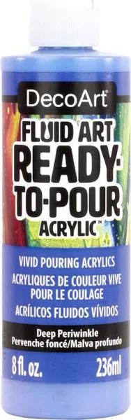 DecoArt FluidArt Ready -To-Pour Acrylic Paint 8oz - Deep Periwinkle