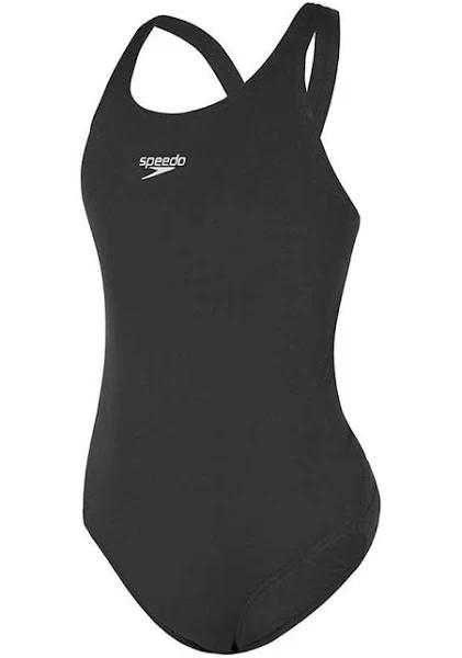 Speedo Girls Endurance Leaderback One Piece Black 8