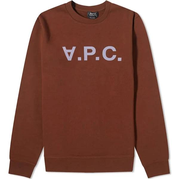 A.P.C. Men's VPC Logo Crew Sweat in Chocolate, Size XXL | End Clothing