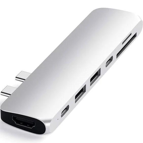 Satechi USB-C Pro Hub w/ 4K HDMI & Thunderbolt 3 - Silver