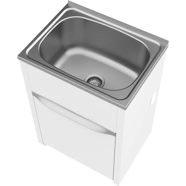 Clark Eureka 45 Litre Standard Tub & Cabinet - 1 Tap Hole Right, Concealed By-Pass (Includes One Concealed By-Pass Kit)