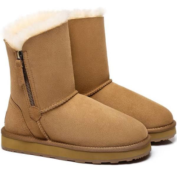 Urban UGG Sheepskin Zipper Short Women Boots Zipporah