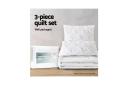 Giselle Bedding Super King Size Quilt Cover Set - White