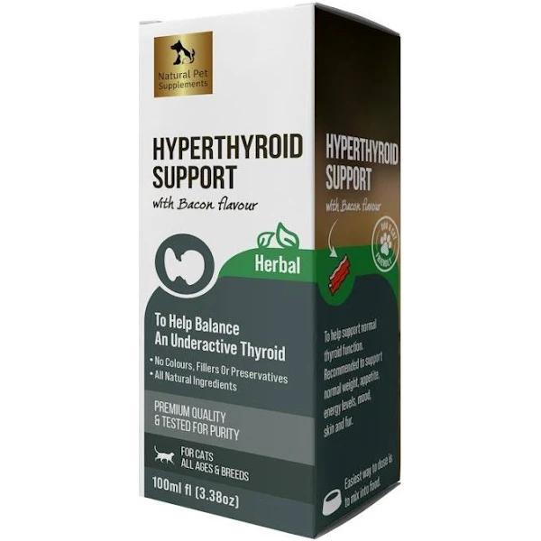 Natural Pet Supplements Hyperthyroid Support Herbal Tincture for Cats 100ml