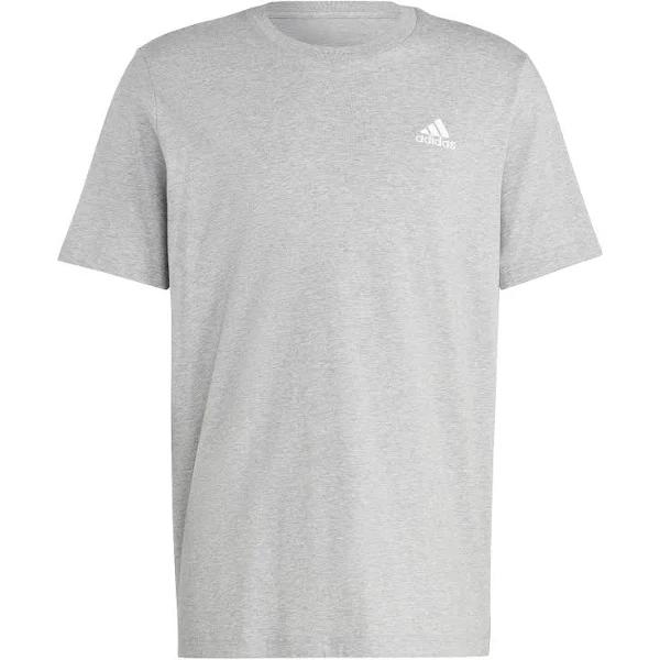 Adidas Mens Essentials Single Jersey Embroidered Small Logo Tee Grey XS