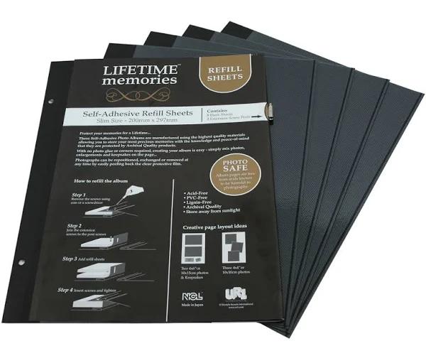 Self Adhesive Refills (A4 5 Black Sheets)