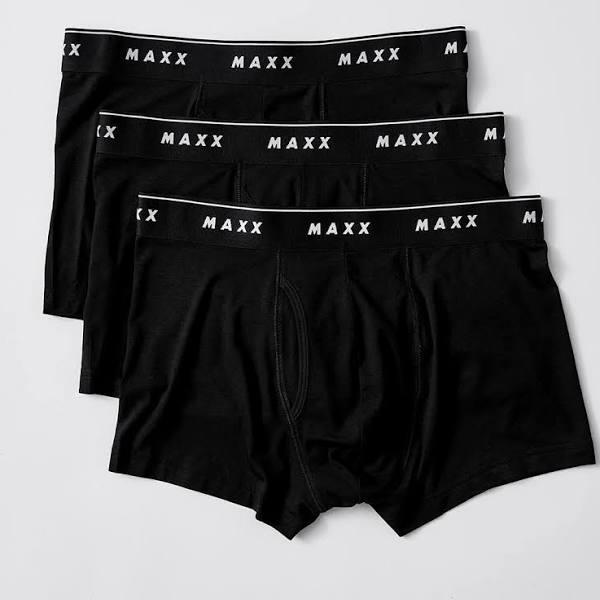 Maxx 3 Pack Seamfree Trunks | Black