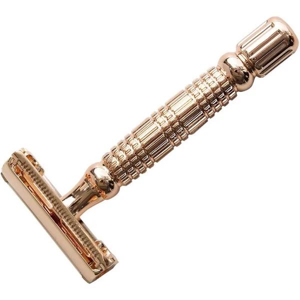 SustainaBLAH Stainless Steel Safety Razor, Rose Gold