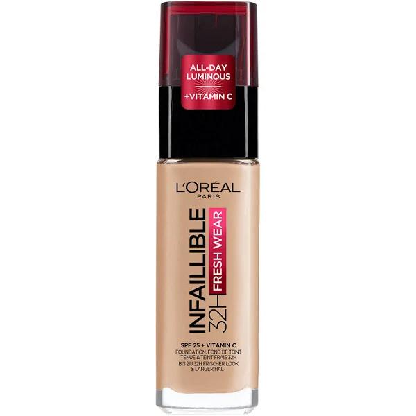 L'Oreal Paris Infallible 24H Fresh Wear Foundation 30ml 125 Natural Rose