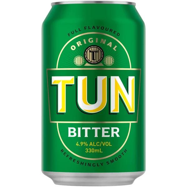 Tun Green Bitter Cans 330mL Full Strength Beer Case (30)