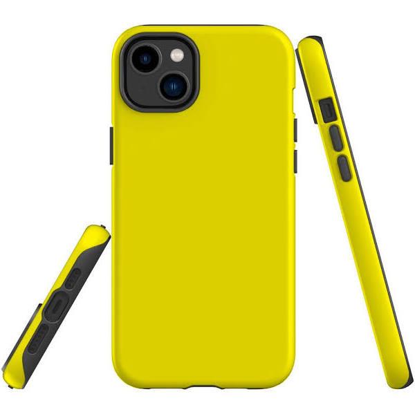 WOYC iPhone 14 Plus Case Tough Protective Cover, Yellow